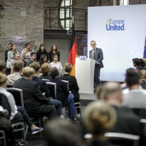 BM Maas haelt eine Rede zu Europa